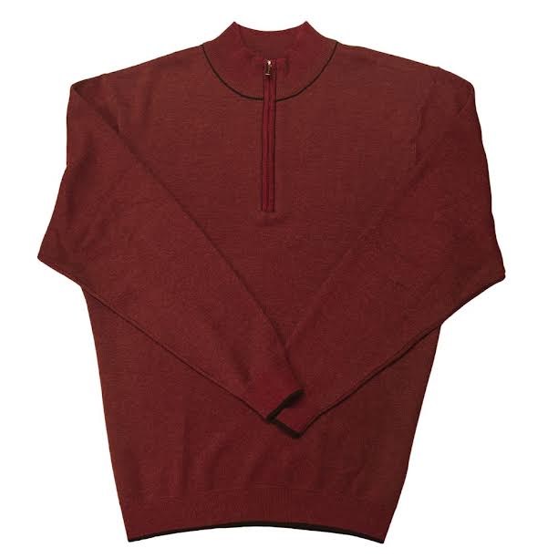 NEWYEAR ⑦　2WAY FX Fusion Birdseye 1/4 Zip Sweater 2 Colours Navy, Crimson - Big